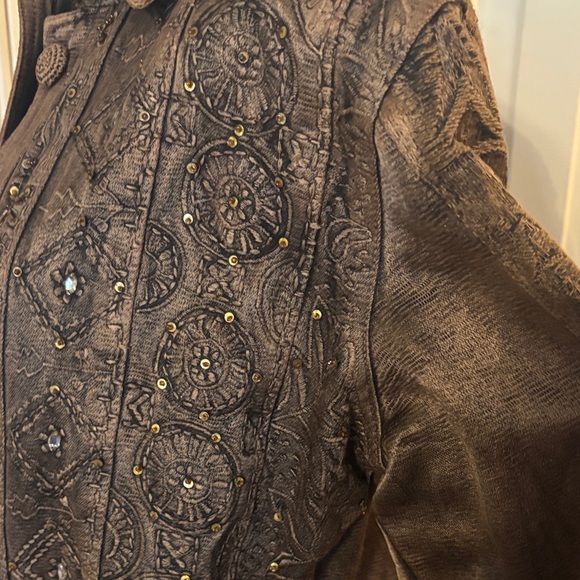 Vintage Flashback Brown Embroidery Jacket - Picture 8 of 8